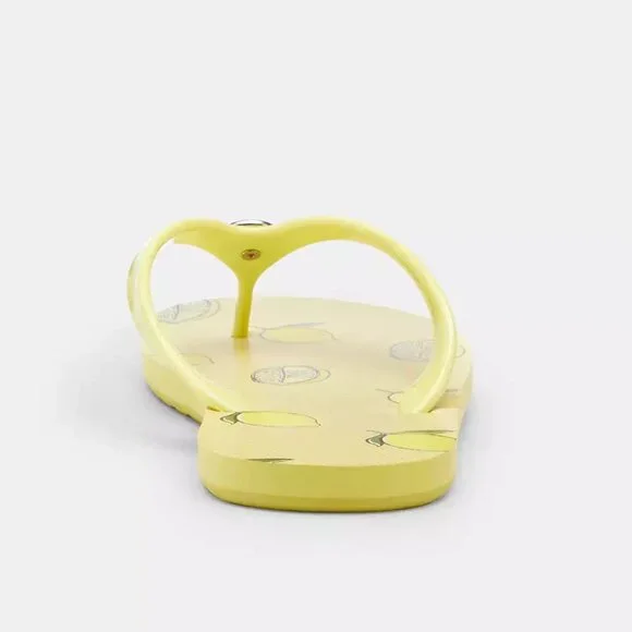 🍋Coach Zayn Flip Flop With Fruit Print - Picture 3 of 9